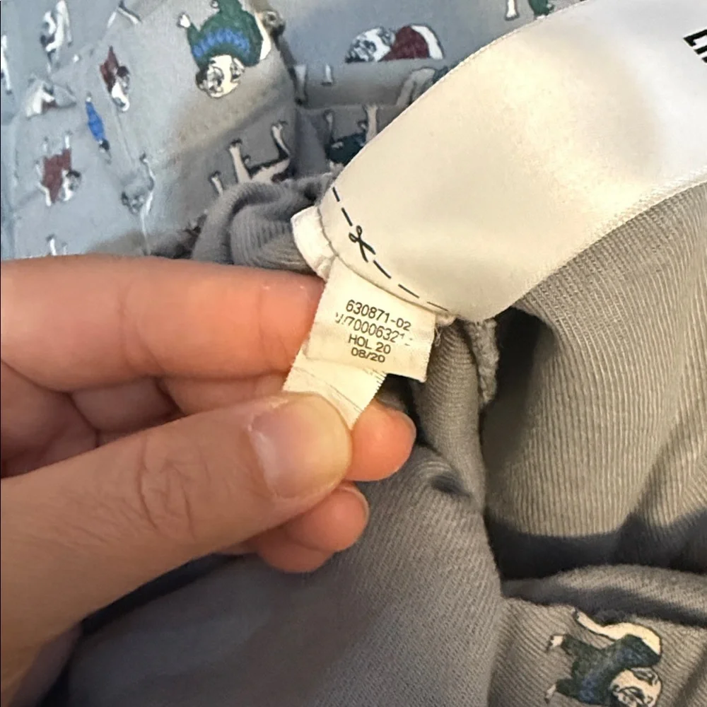 Classic Banana Republic 100% cotton Pug Dog Print High Waisted PJ Pants. L